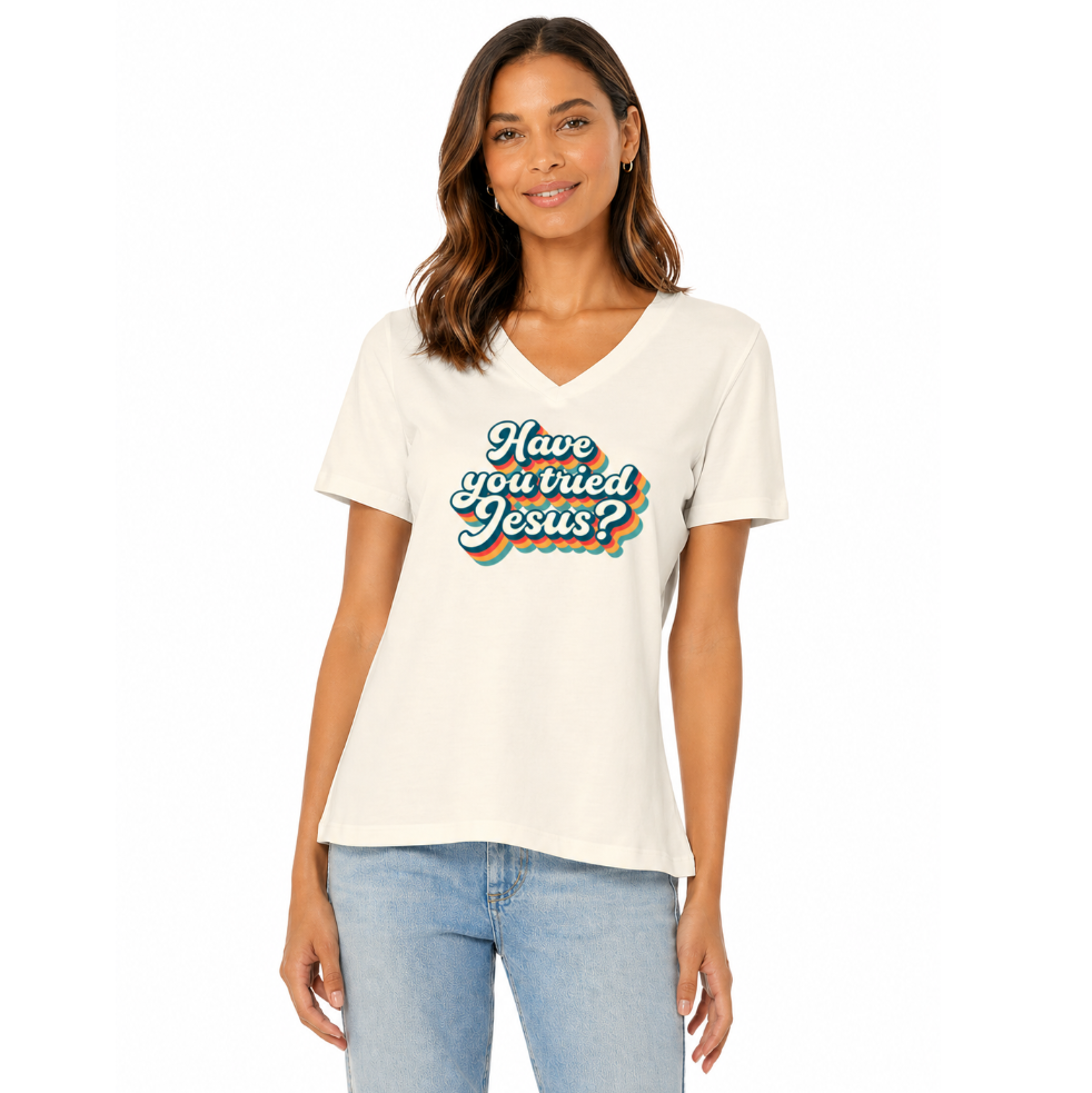 Have You Tried Jesus? - Womens Relaxed V-Neck